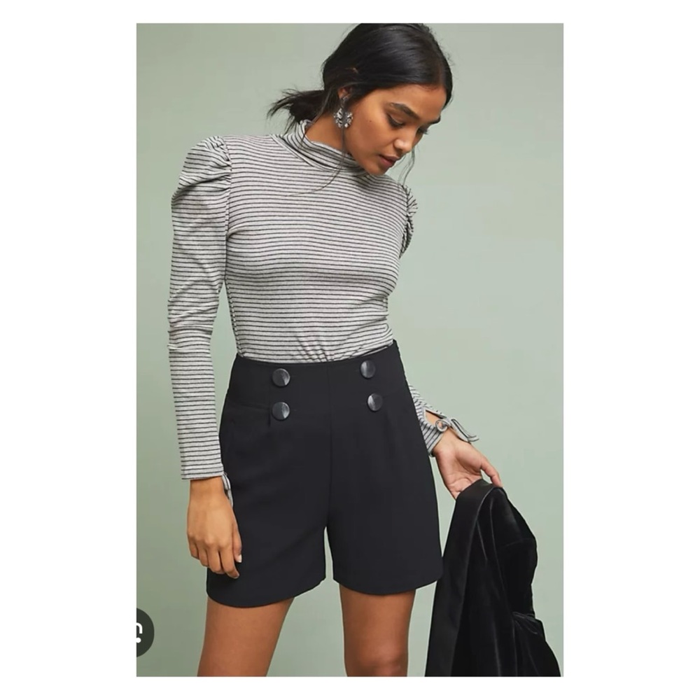 NWT Anthropologie Sail Away Shorts in Black  Size 2